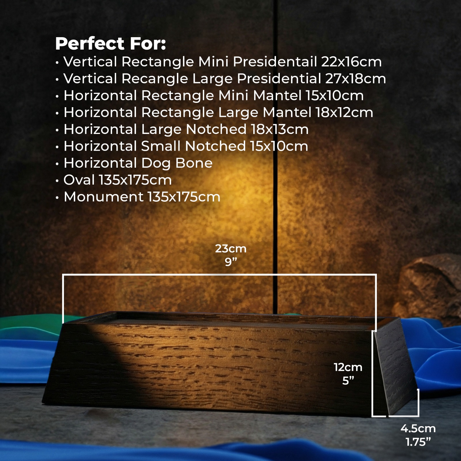 Medium Wooden Base with USB Cable